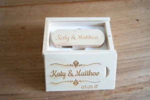 Engraved Wooden USB Drive with matching box